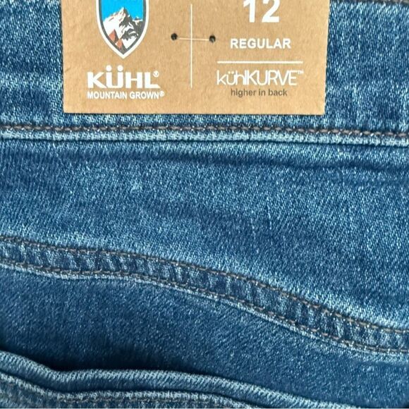 Kuhl Kontour Boyfriend Denim Straight Leg Cropped Jeans Vintage Blue Size 12 - Picture 11 of 13